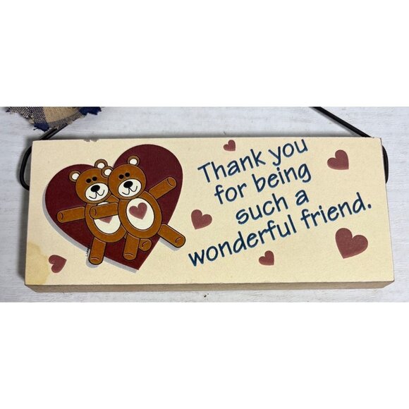 Thank You For Being Such A Wonderful Friend Hanging Sign Heart Hug - Picture 2 of 6